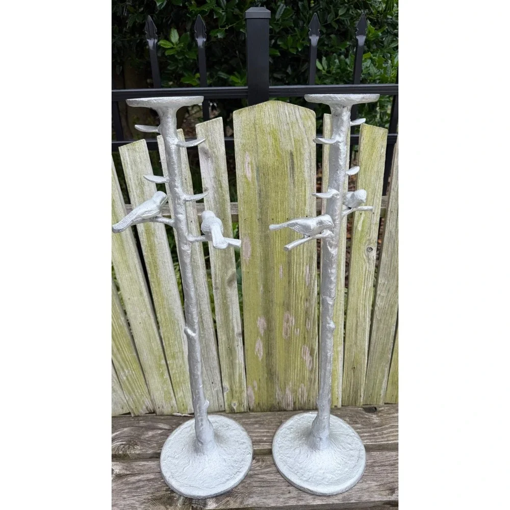 Home Essentials And Beyond Tall Metal Bird Candle Holders 22